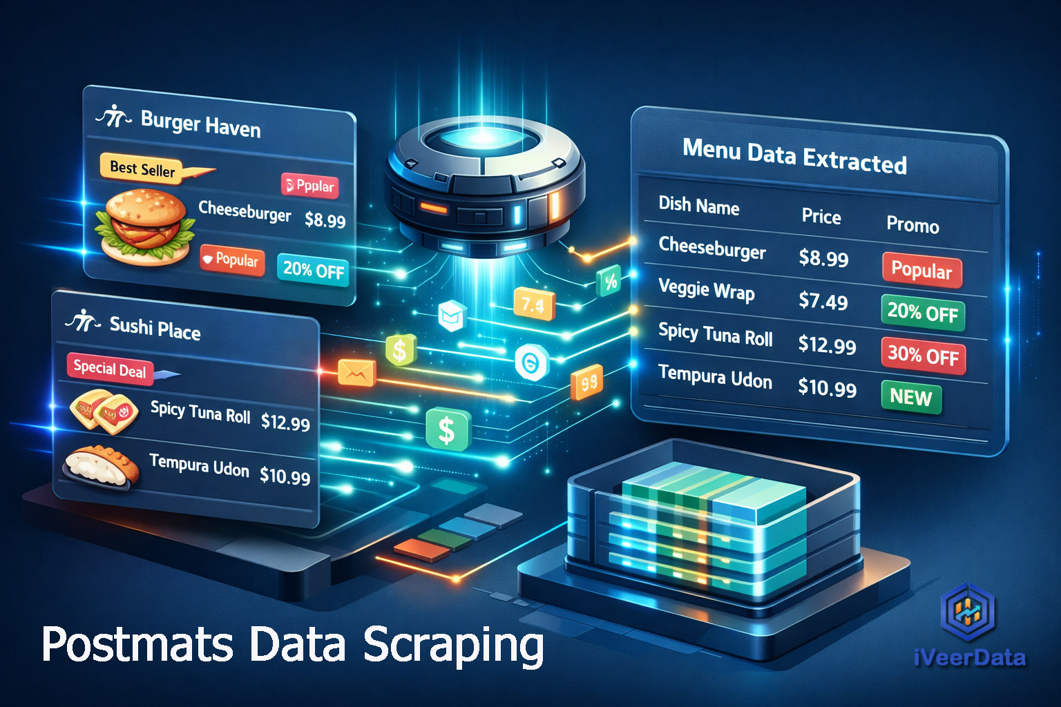 Postmates Data Extraction Service